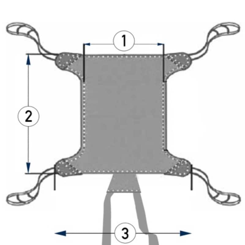Practika Full Hammock Sling, 4 Straps, Perineal Strap, Pressure Reducing